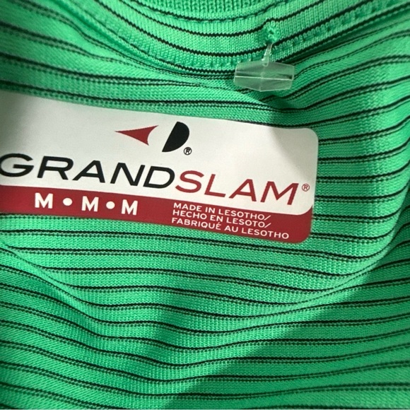 New With Tag Men’s Grand slam Golf Polo Shirt Size M Green - Picture 3 of 8